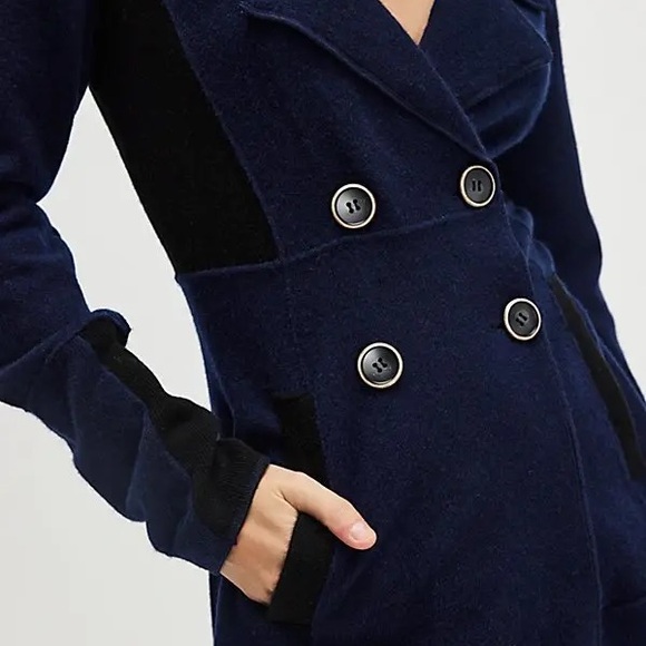 $398! FREE PEOPLE Megan Cashmere Blazer Small NWOT - Picture 4 of 7